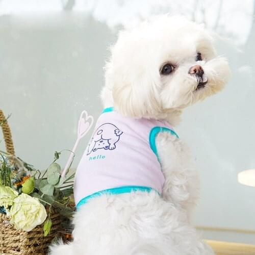2021 Dog Vest Summer Striped Dog Clothes For Small Medium Dog Costume Animal Pet Shirt Puppy Outfit Soft Dogs Clothing Fashion