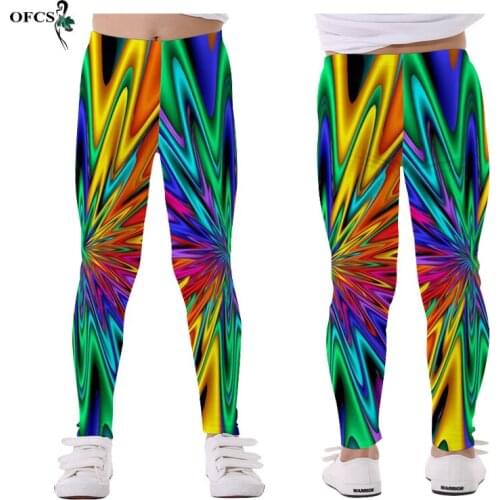 Colorful Pattern Girls Leggings Toddler Elastic Pencil Pants For Girl Spring Kids Elasticity Soft Skinny Pants Children Clothes