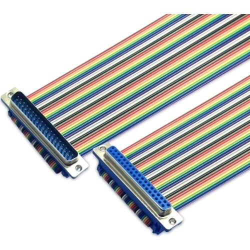 DIDC DB37 Pin Ribbon Cable DIDC-37P Male to Female Flat Cable DR37 COM Connector Cable