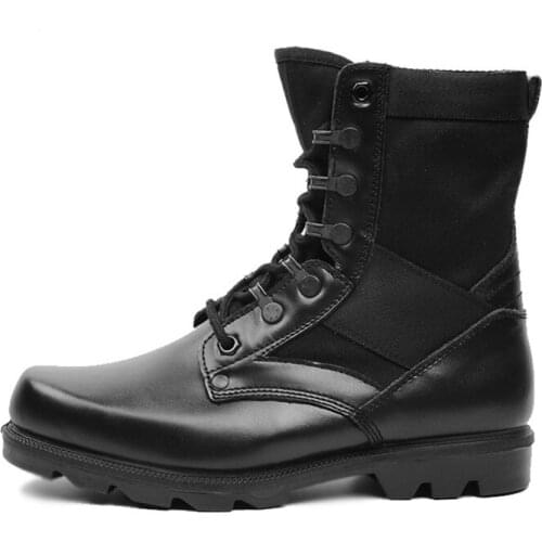 Autumn Mens Tactical Military Boots Genuine Leather Boots Men Work Shoes Army Boots Botas Militares Zapatos De Hombre Zapatos