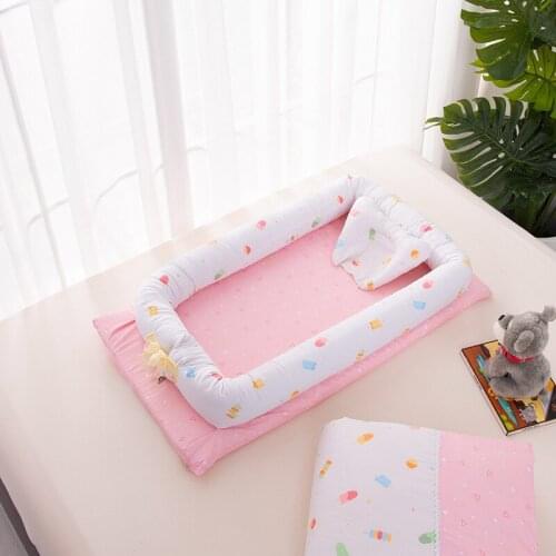 Baby Bassinet Newborn Portable Newborn Baby Cot Nest Bed for Boys Girls Crib Travel Bed Infant Cotton Cradle Crib Cradle Bed
