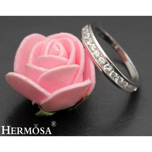 Superb Women Wedding Rings Zircon Engagement Jewelry Ring Size 6.75