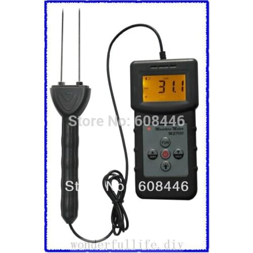 Professional Hot 4 Pcs/Lot MS7100C Cotton Lint, Cotton, Seed-cotton Digital Moisture Meter/Analyzer 7%-40% hygrometer