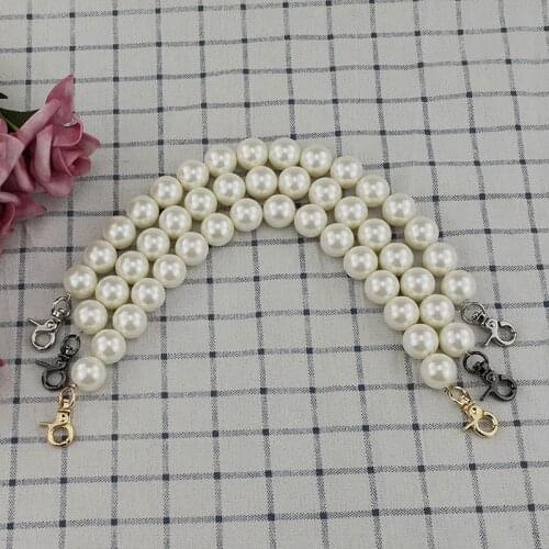 110 cmPearl Bag Strap Belt Obag Handles for Bags Chain Acrylic Purse Chain Shoulder Bag Straps Women Handbags Accessories &Parts
