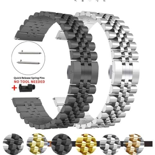 Stainless steel Strap For Xiaomi Huami Amazfit GTR 47/42mm Wrist Bracelet Band for Amazfit Stratos 3 GTS Bip S 20/22mm Watchband