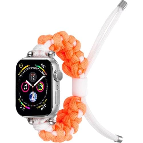 Womens strap for Apple Watch Band Series 1/2/3 42mm 38mm WristBand Bracelet for Iwatch 4/5 40mm 44mm Sports Woven Nylon Rope