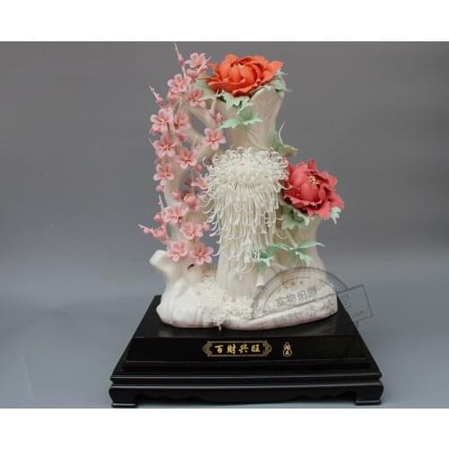 Crafts decor hand wedding cutting dies home Jingdezhen ceramic sculpture crafts creative Home Furnishing jewelry ornaments in fr