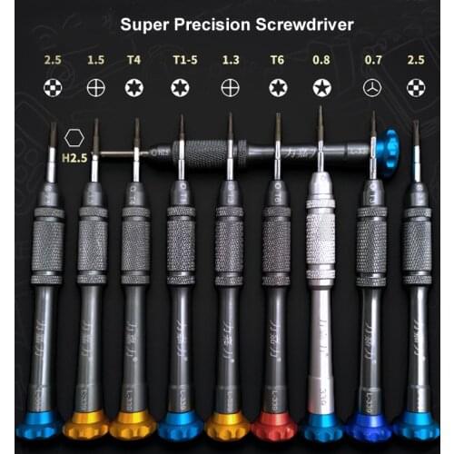 S2 steel Special electroplated l screwdriver 0.8 Y 0.6 1.5 Phillips 2.5 T1 T2 T3 T4 For Mobile phone disassemble repair tool