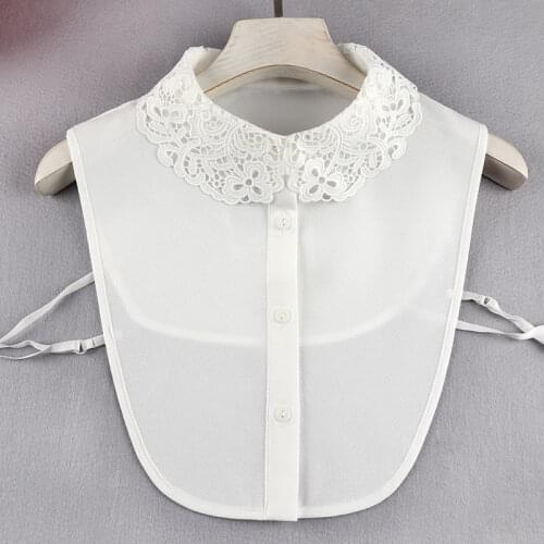 Sitonjwly Women Solid White Fake Collar Ladies Detachable Collar Female Shirt False Collar Sweater Dress Shirt Decororation