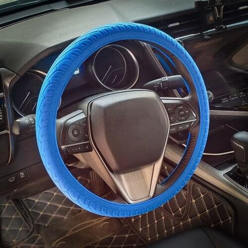 Universal Car Styling Texture Soft Multi Color Soft Silicon Steering Wheel Car Silicone Steering Wheel Glove Cover Accessories