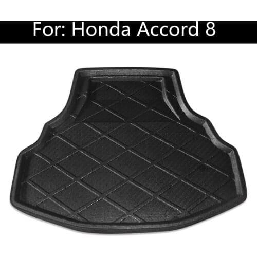 X Autohaux Black Rear Car Trunk Tray Boot Liner Cargo Floor Mat Carpet Cover For Honda Accord 7th 8th 9th 2004-2016