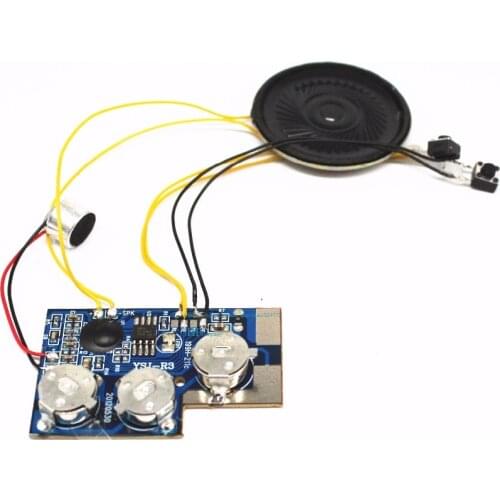 YSJ-R3 20s 20secs Voice Recorder Chip Sound Recording Module Talking Music Audio Recordable greeting card with battery kit
