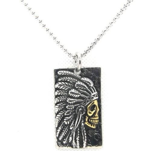 1pc Support Dropship Golden Indian People Men Boys Pendant 316L Stainless Steel Jewelry Punk Pendant