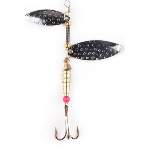 1PCS Spinner Spoon Lures Rotating 10cm 10g Metal Fishing Lure Sequins Baits Crankbait Artificial Carp Hooks Fishing Tackle