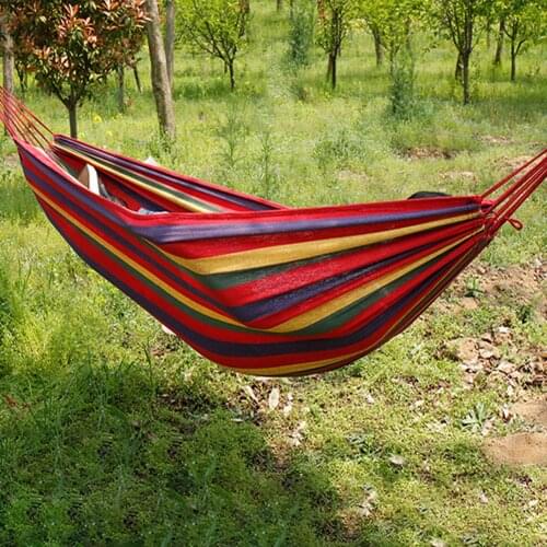 2.6*0.8m Single Hammock bed camping travel Outdoors Kids Canvas Hammock Rocking Chair Travel Parent-Child Game Hammock Swing