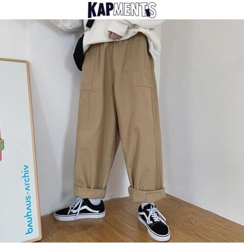 KAPMENTS Mens Japanese Streetwear Black Cargo Pants 2020 Joggers Men Harajuku Hip Hop Sweatpants Men Korean Fashions Harem Pants