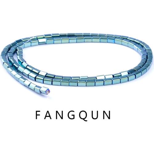 6colors 2.5mm Natural Stone Hematite Beads Bright Square shape Loose beads for DIY Necklace Bracelet Jewelry Making Accessories