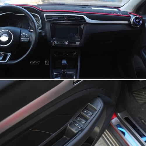 For Morris Garages ZS 17-19 Interior Central Control Panel Door Handle 3D/5DCarbon Fiber Stickers Decals Car styling Accessorie