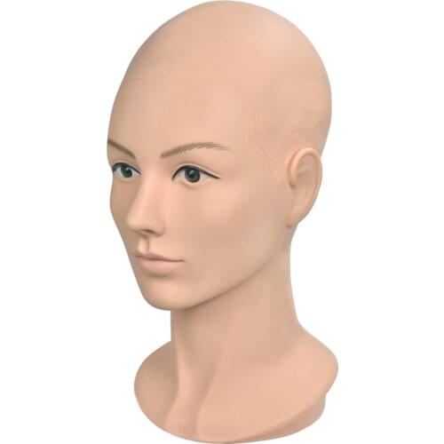 Female Training Head Mannequin Head Manikin Doll Head for Wig Making, Glasses, Hat Display