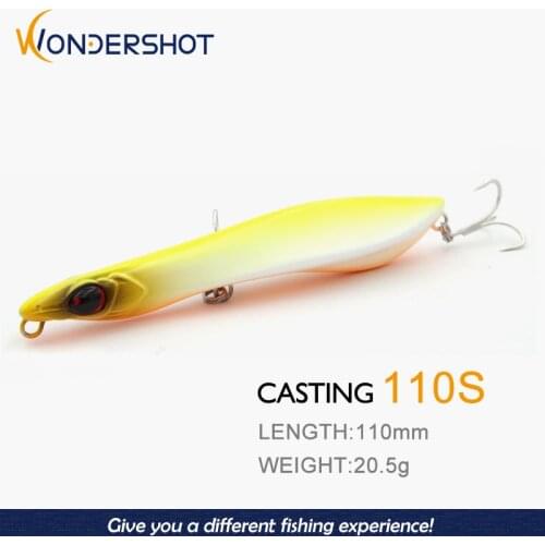 Wondershot D10 High Quality Artificial Hard Bait Pencil Fishing Lure Wobblers 110mm 20.5g Sinking Fishing Tackle Deep Water