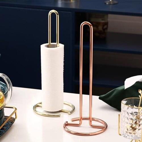 European Iron Roll Paper Towel Storage Holder Bathroom Metal Tissue Stand Creative Napkins Storage Rack Home Kitchen Organizer