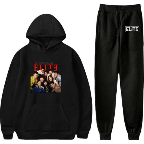 Elite TV series Two Piece Set Women Men Long Sleeve Hoodies+Jogger Pants Fashion Hot Sale Casual Streetwear Clothes