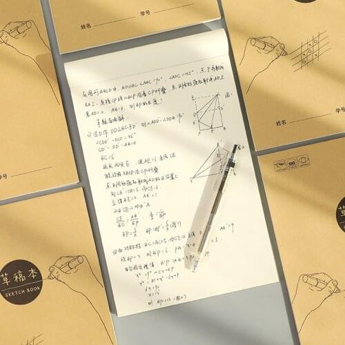 Kraft Cover Blank Page 40sheets Draft Paper Sketchbook Doodle Book Concise Style Stationery School Office Supplies