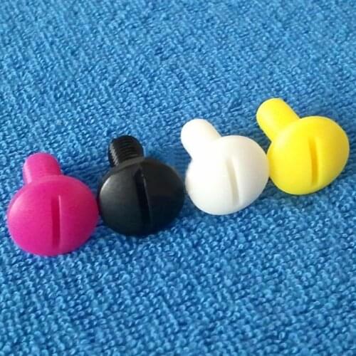 M5X12 m6x10 oblate large head Plastic screw big pan head,slotted drive rose bengal yellow decoration fastener