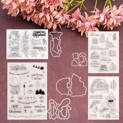 NCraft clear stamp Scrapbook Paper Craft scrapbooking card making christmas stamps and dies House moshroom genome