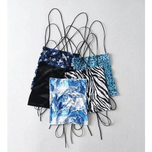 2021 new European and American sexy big backless velvet strap camisole female DLDD232