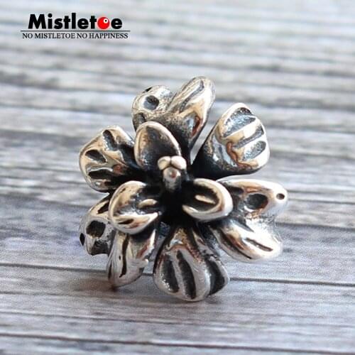 Mistletoe 925 Sterling Silver Designer Iris charm Bead Fit European Bracelet Jewelry
