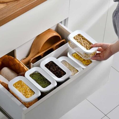 Food seasoning container kitchen box refrigerator seasoning box multi-grain seasoning bean container kitchen storage container