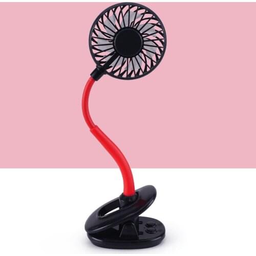 Portable Mini Clip Stroller Fan 3 Speeds Settings Flexible Bendable Usb Rechargeable Battery Operated Quiet Desk Fan For Home