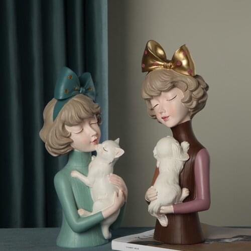 Christmas Gift Girl Resin Art Statue Gift Fairy Accessori Fashion Style Sculpture ornaments Home Decoration Tabletop figurines