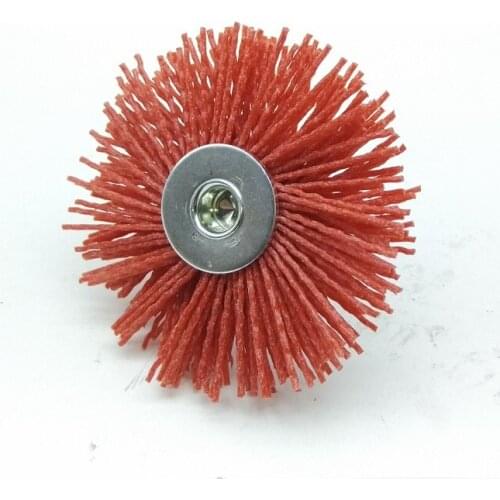 New 80# Abrasive Wire Grinding Brush Nylon Polishing Wheel For Furniture Wood Sculpture Rotary Drill Grinding Tool