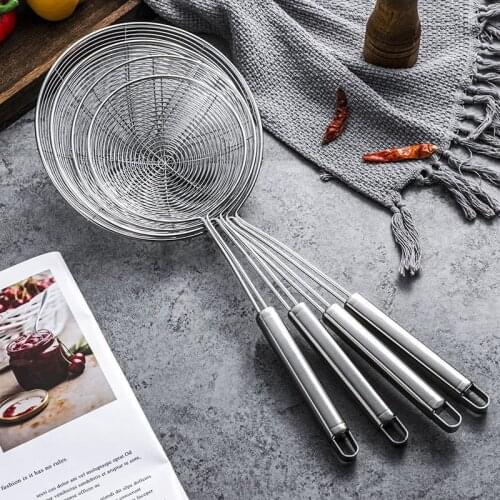 Skimmer Solid Spider Strainer Kitchen Utensil Tool French Fries Fish Frying