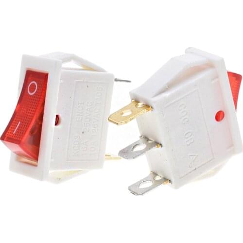 SPDT power switch control switches international KCD3 with red indicate light 3 connect prong 3 button