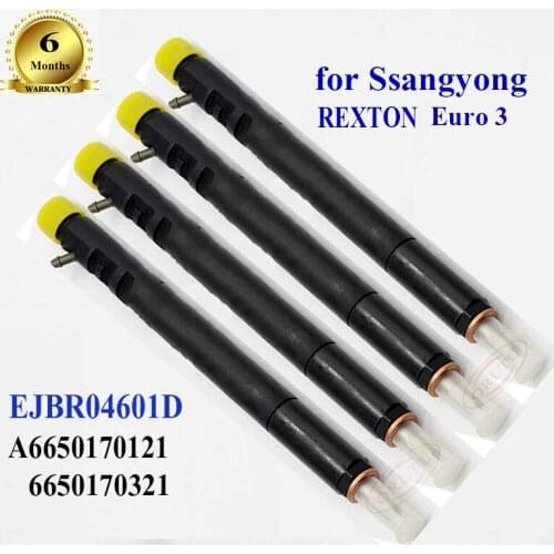 Diesel A6650170121 EJBR04601D A6650170321Common Rail Fuel injector EJBR0 4601D for SSANGYONG Kyron REXTON 2.7 Euro 3 4PC /LOT