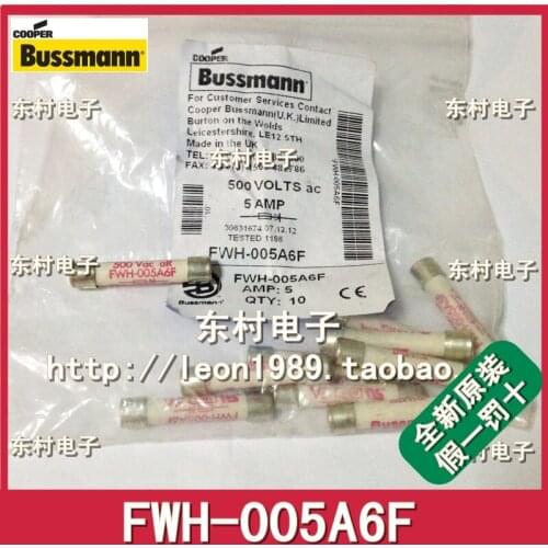 US Bussmann Fuses FWH-005A6F 0.5A 500V FWH-004A6F fuses