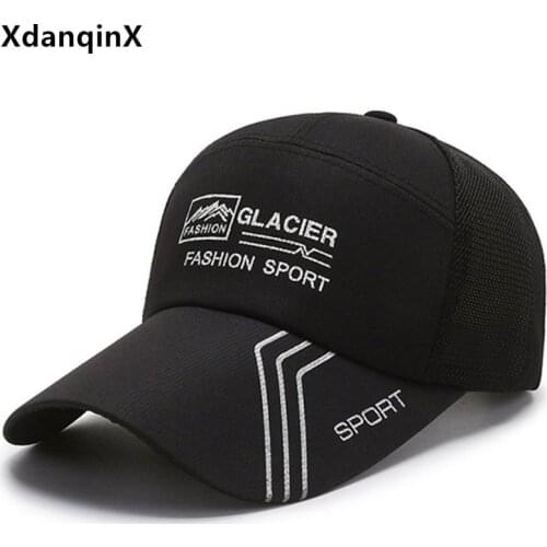 XdanqinX Summer Womens Hat Mesh Cap Snapback Cap Bone Mens Breathable Baseball Cap Adjustable Size Casual Couple Sports Caps