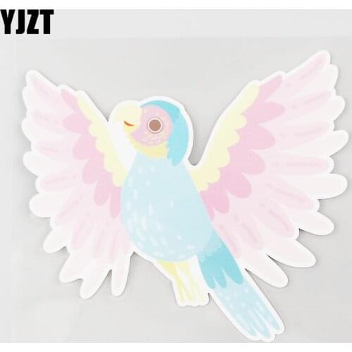 YJZT 14.7CM×13.1CM Beautiful Bird Car Sticker Cartoon Modeling PVC Decal Window 11B-0437