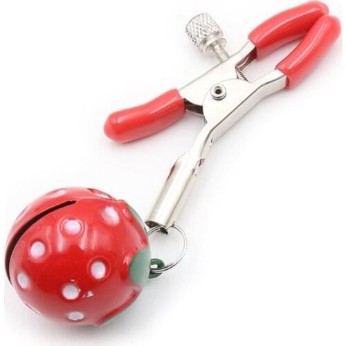 Sex Toys Adjustable Strawberry Nipple Clamps Clit Clamp Adult Games Sexual Abuse Sex Toys Couples Flirting Supplies