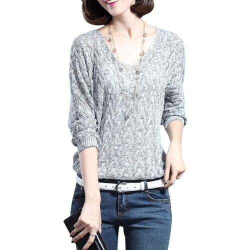 Spring Autumn Women Mixed Color Wool Plus Size Oversized Loose Knitted Pullover Jumper Sweater O-Neck Long Sleeve Fashion Dress