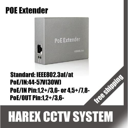 1 Port POE Extender 10/100mbps IEEE802.3at/af for IP camera, Free shpping