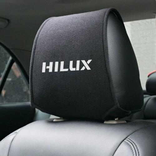 1PCS Hot car headrest cover fit for Toyota Hilux surf vigo revo 2017 2018 Stickers Accessories Car Styling