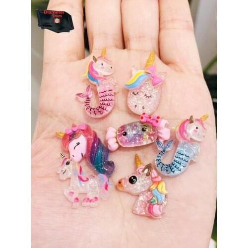 1PCS Resin Cute Cartoon Fridge Magnetic Sticker Kawaii Colorful Flash Unicorn Horse Candy Refrigerator Magnet Home Decoration