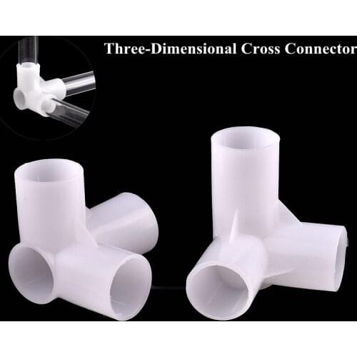 2~10Pcs 12~25mm Cross 3D Three-Dimensional Connector Watering Irrigation Water Pipe 4-Way Joint Garden DIY Shelf Tube Fittings