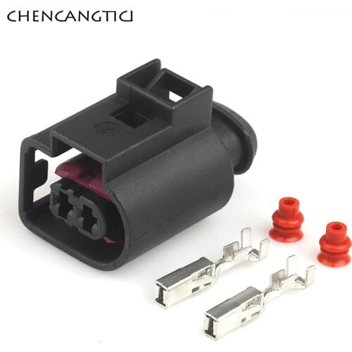 2 Sets 2 Pin Way Electrical Auto Wire Connector Car Horn 3.5 MM Plug For VW Passat Golf ADUI A3 A4 A6 4D0 971 992 4D0971992