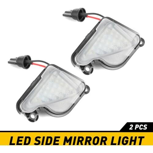 2Pcs 6000K White LED Under Side Mirror Light Puddle Lamp for Skoda superb 2 2008 2009 2010 2012 2018 2019 Led For Auto