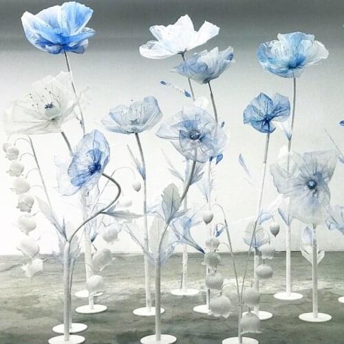 3pcs/lot Artificial Flowers Peony Rose Pink Silk flowers for Home decoration Wedding Decoration flower wall backdrop Road Lead